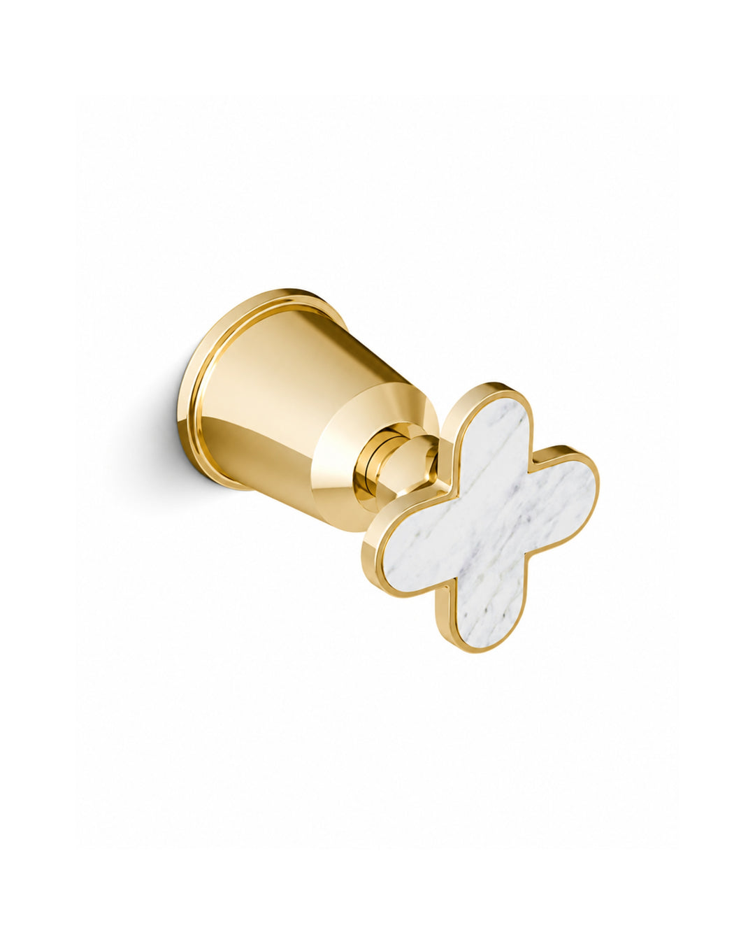 Twenties afspærringsventil Bianco Carrara i 14K guld – Devon&Devon | DSL Studio