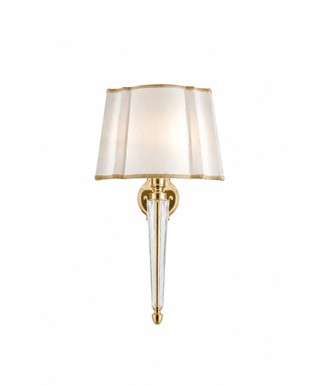 Crystal væglampe i poleret messing – Devon&Devon