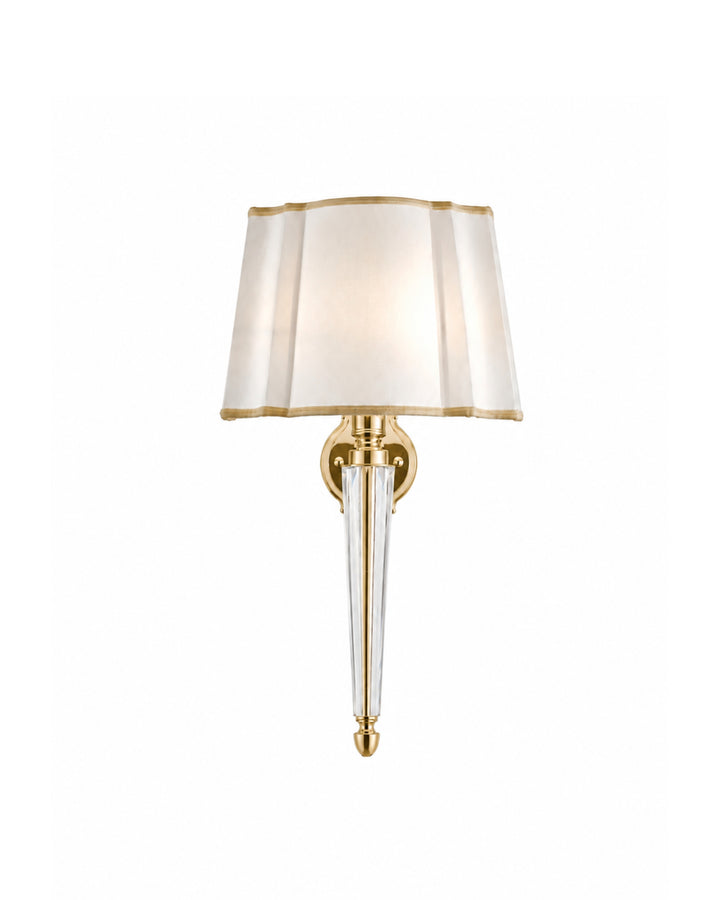 Crystal væglampe i poleret messing – Devon&Devon