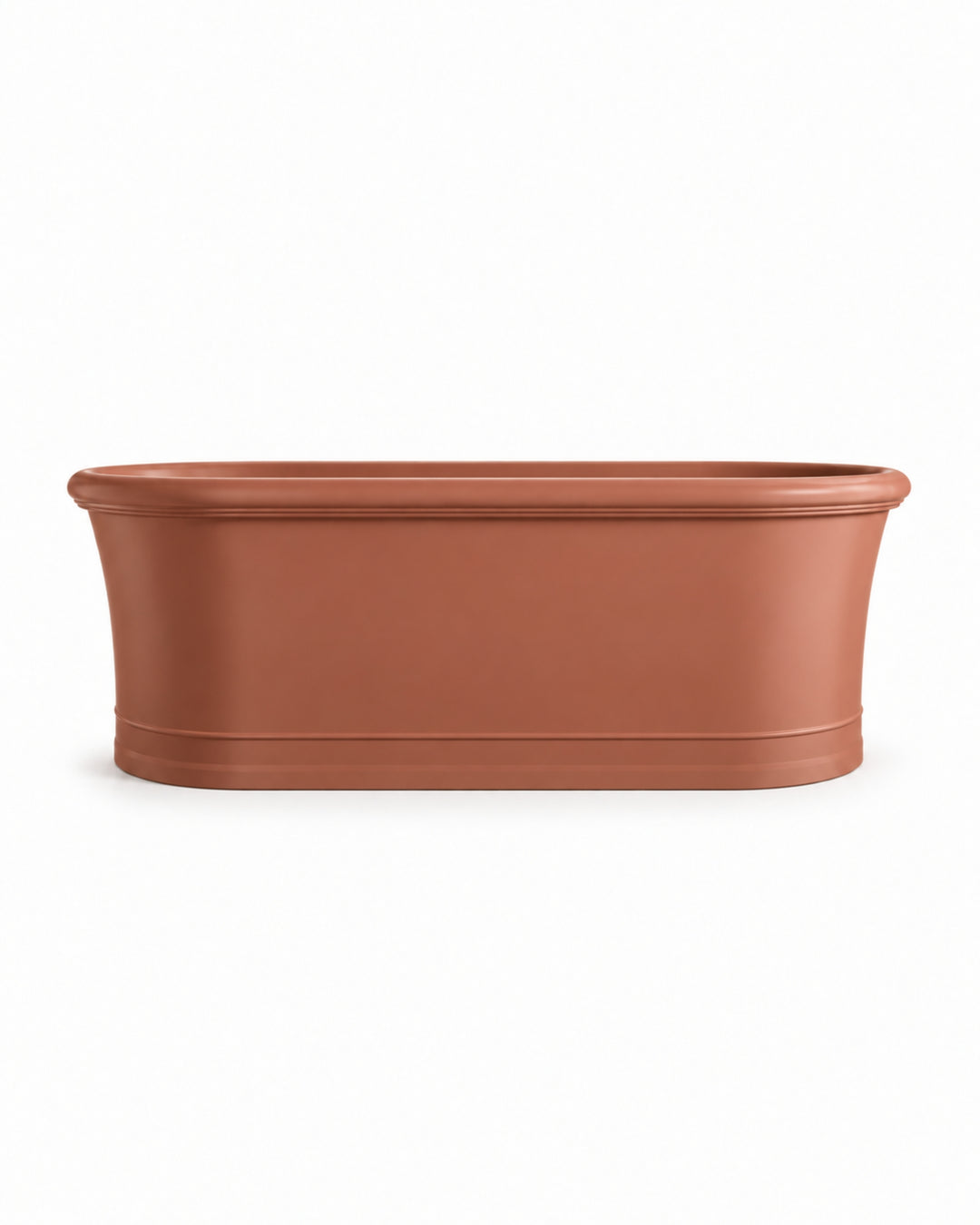 Celine badekar i White Tec specialfarve – terracotta