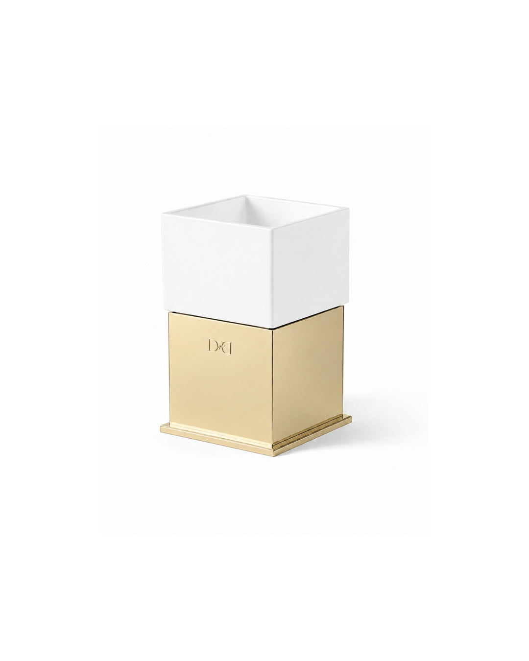 Cube tandbørstebæger i massivt messing – Devon&Devon