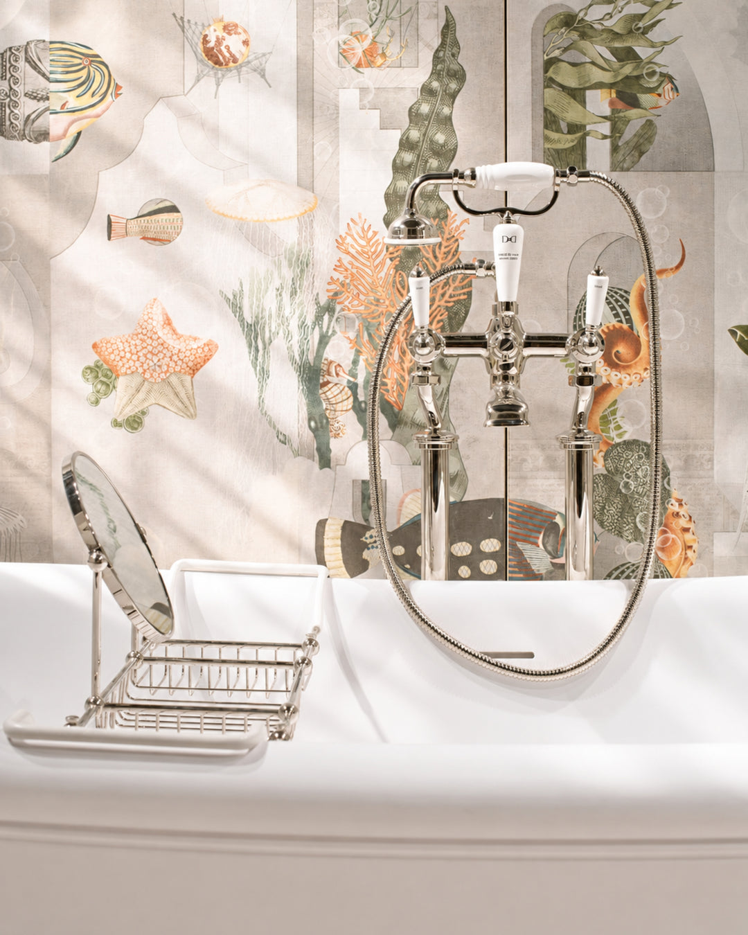 First Class badekar-traverse med dobbeltspejl i massivt messing – Devon&Devon