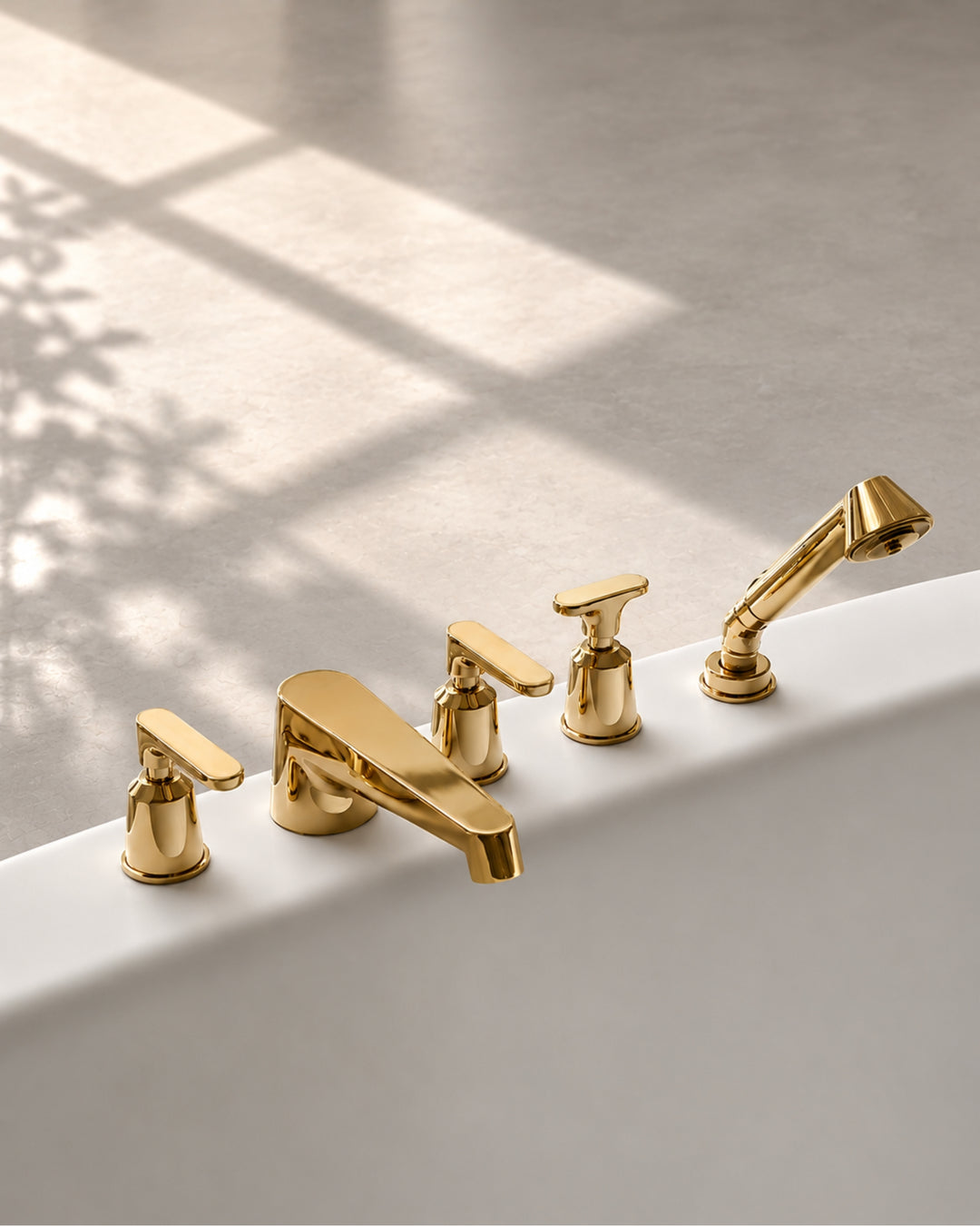 Twenties 5-huls badekararmatur – Calacatta Oro – Devon&Devon | DSL Studio