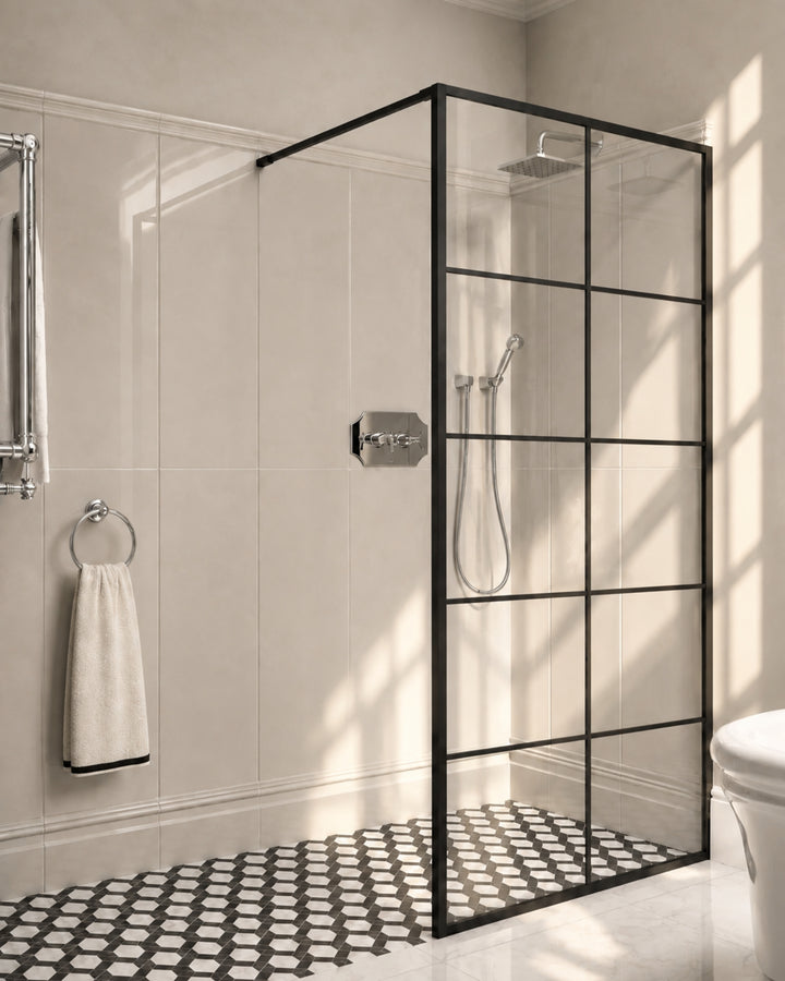 Elite 15 marmormosaik i Bianco Carrara og Nero Marquinha – interiør – Devon&Devon