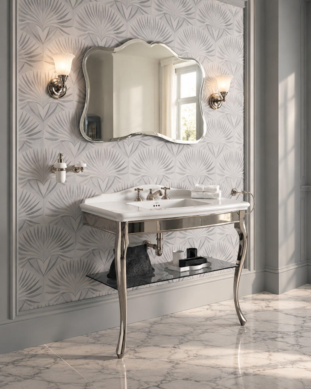 Prestige Plain marmorgulv i Bianco Carrara – interiør – Devon&Devon