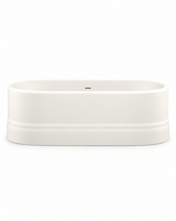 Diva fritstående badekar i White Tec – detalje – Devon&Devon