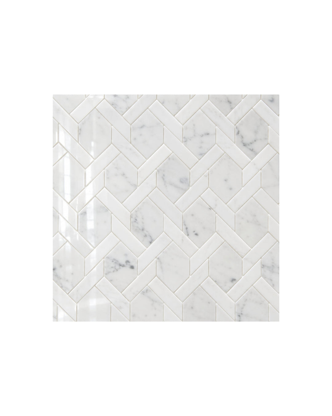 Elite 15 marmormosaik i Bianco Carrara – marmorgulv fra Devon&Devon