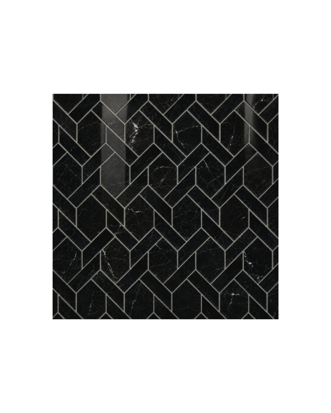 Elite 15 marmormosaik i Nero Marquinha – marmorgulv fra Devon&Devon