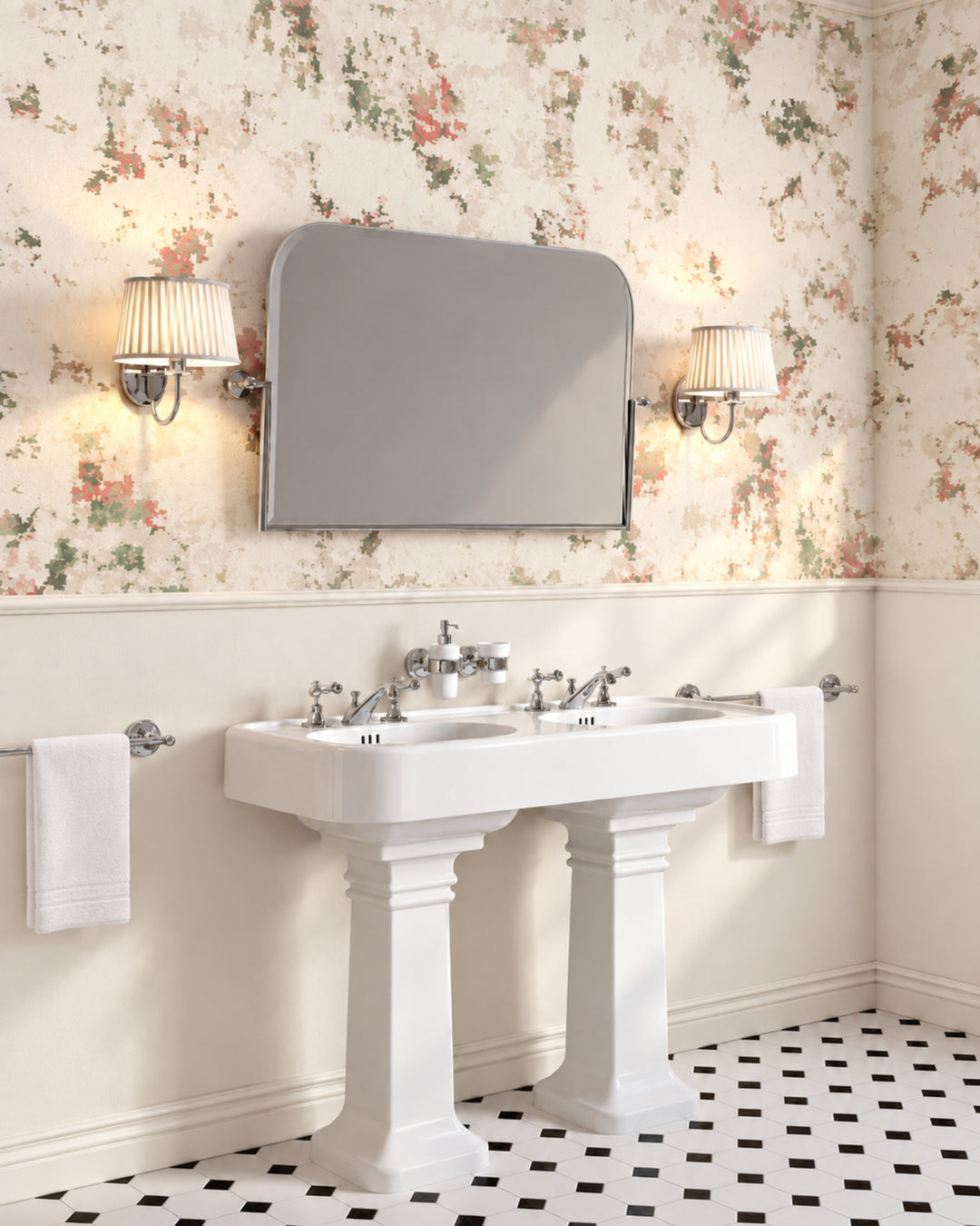 Devon&Devon Echo tapet i lys med boiserie-panel fra Style Office-kollektionen