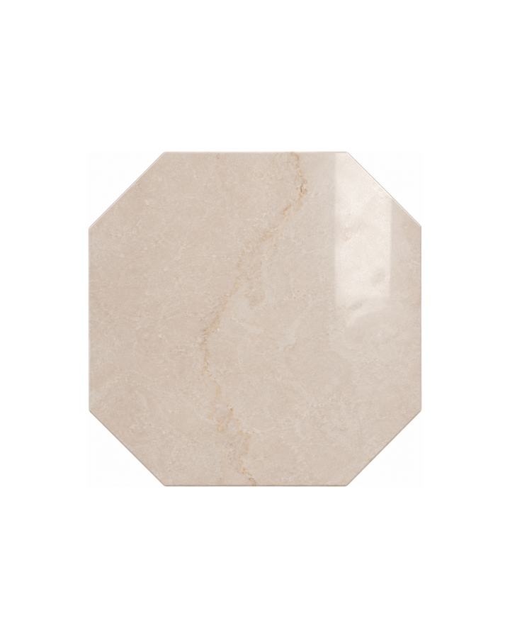 Elite 115 ottekantet marmorflise i Crema Marfil – Elite Marble Tiles fra Devon&Devon
