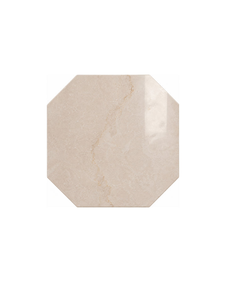 Elite 110 ottekantet marmorflise i Crema Marfil – Elite Marble Tiles fra Devon&Devon