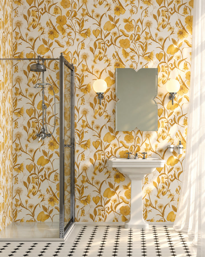 Devon&Devon Flo' tapet i guld fra Style Office-kollektionen