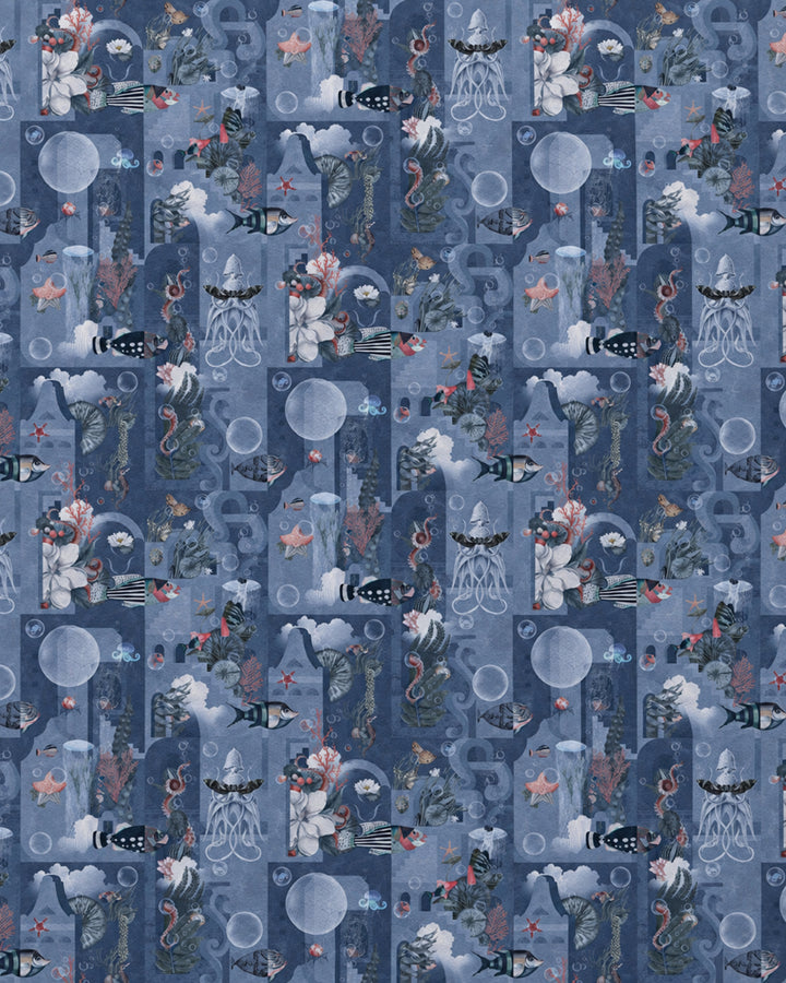 Devon&Devon Garden of Dreams tapet i navy fra Marcel Wanders-kollektionen