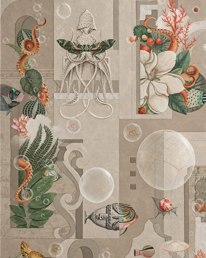 Devon&Devon Garden of Dreams tapet i sepia fra Marcel Wanders-kollektionen