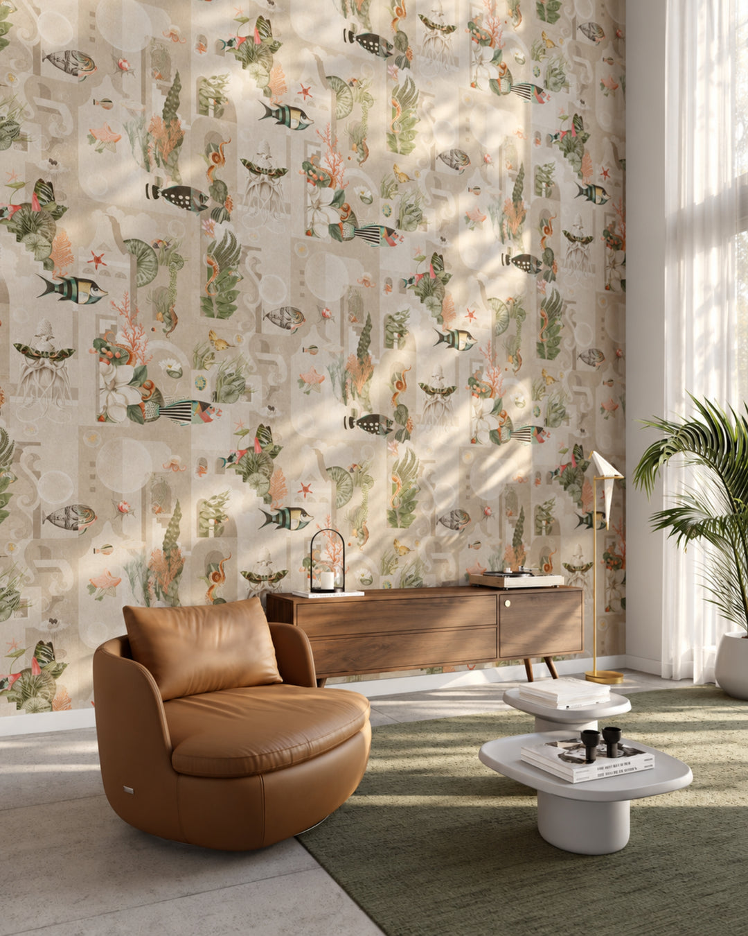 Devon&Devon Garden of Dreams tapet i sepia fra Marcel Wanders-kollektionen