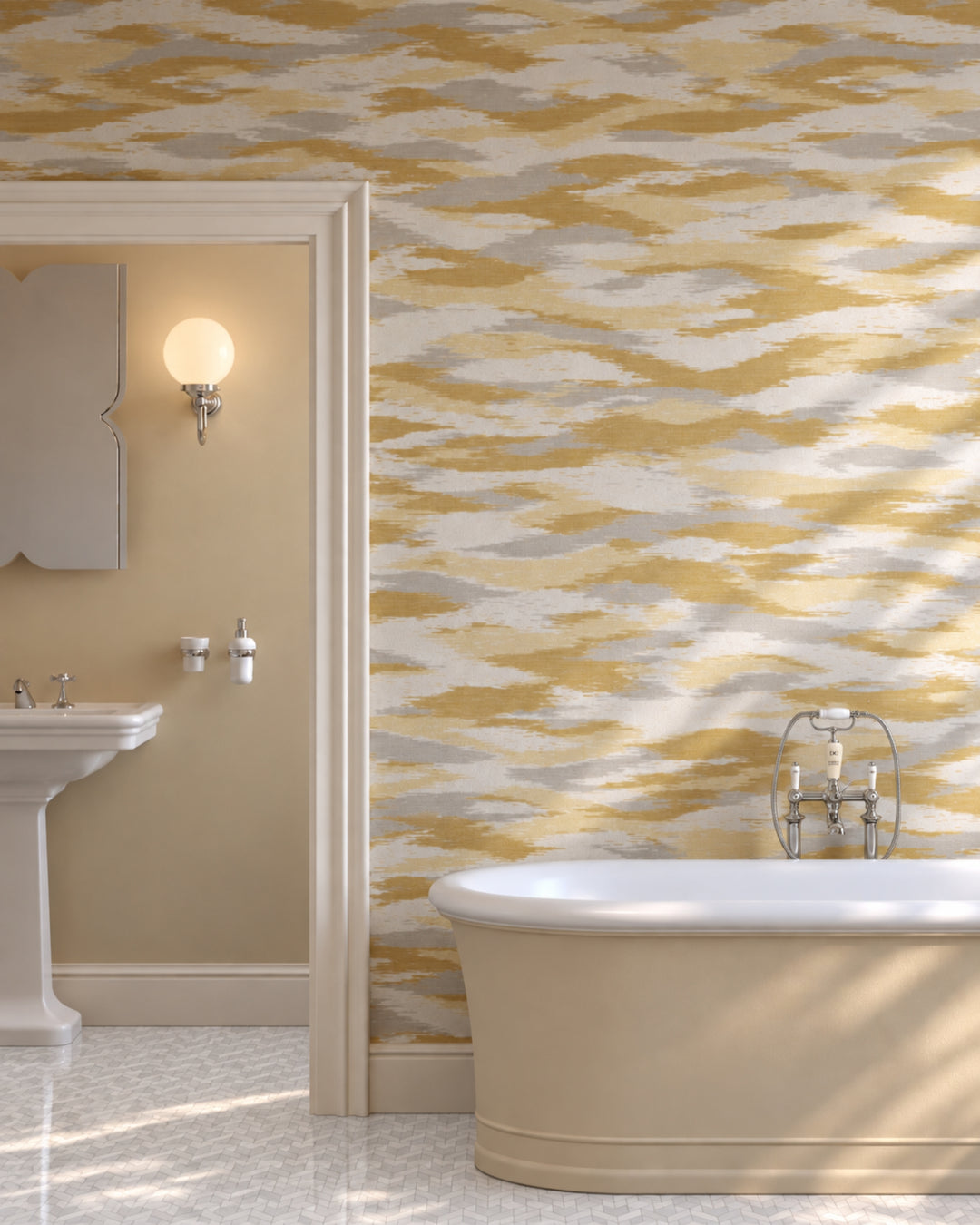 Devon&Devon Tramage tapet i guld fra Style Office-kollektionen