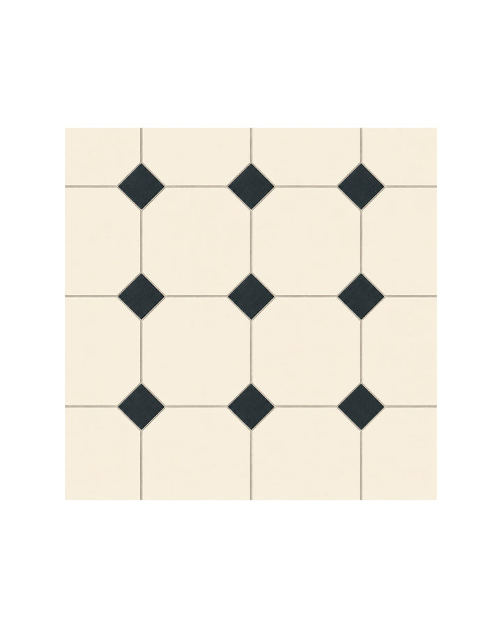 Heritage cabochon-indsæt 3,5×3,5 sort – Devon&Devon