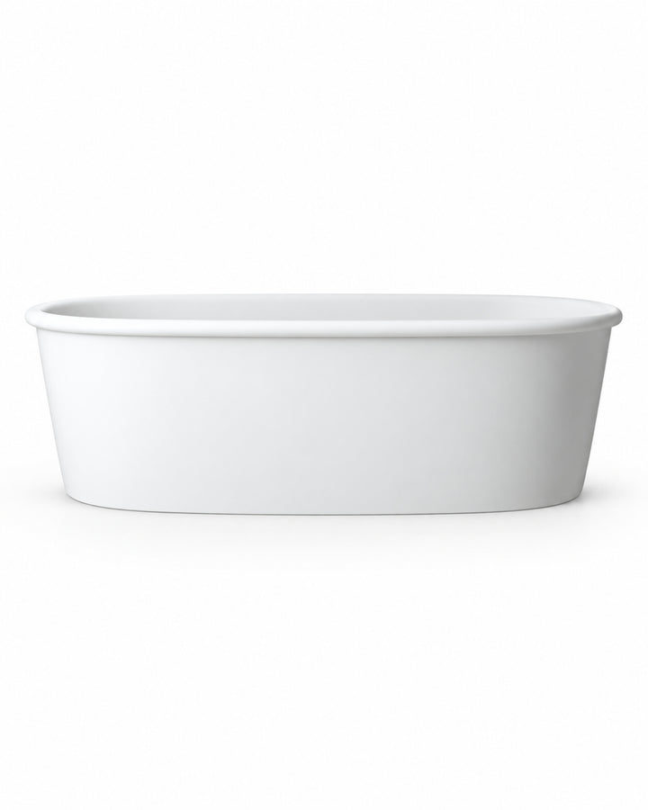 Holiday fritstående badekar uden sokkel i White Tec Plus
