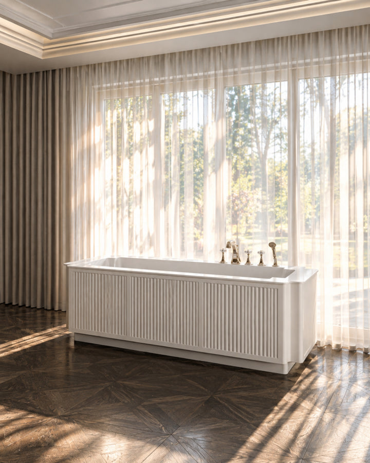 The Thirties fritstående badekar i White Tec Plus – detalje – Devon&Devon