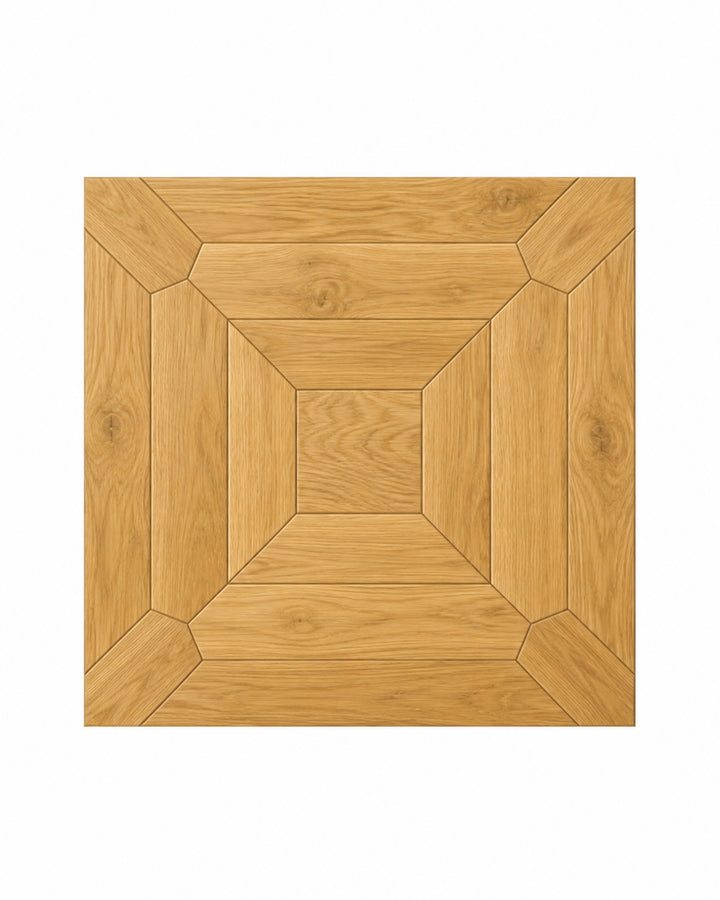 Intarsia DDGZ77 egetræsgulv i lys finish – intarsia parketgulv 60×60 cm, Devon&Devon