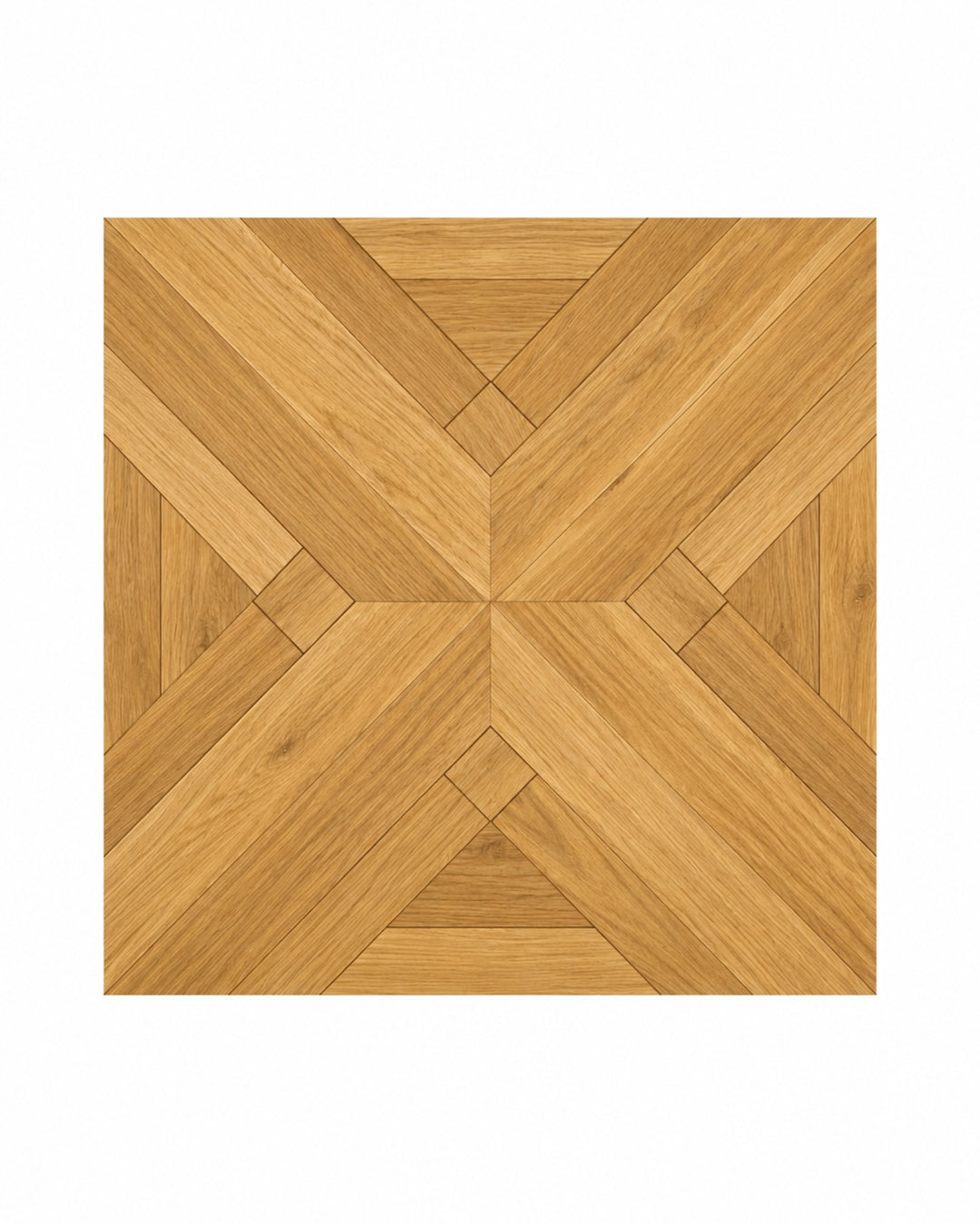 Intarsia DDZI99 egetræsgulv i lys finish – diagonal intarsia parketgulv 60×60 cm, Devon&Devon