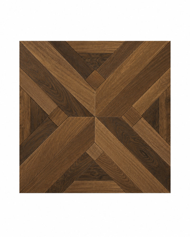 Intarsia DDZI99 egetræsgulv i navy finish – diagonal intarsia parketgulv 60×60 cm, Devon&Devon