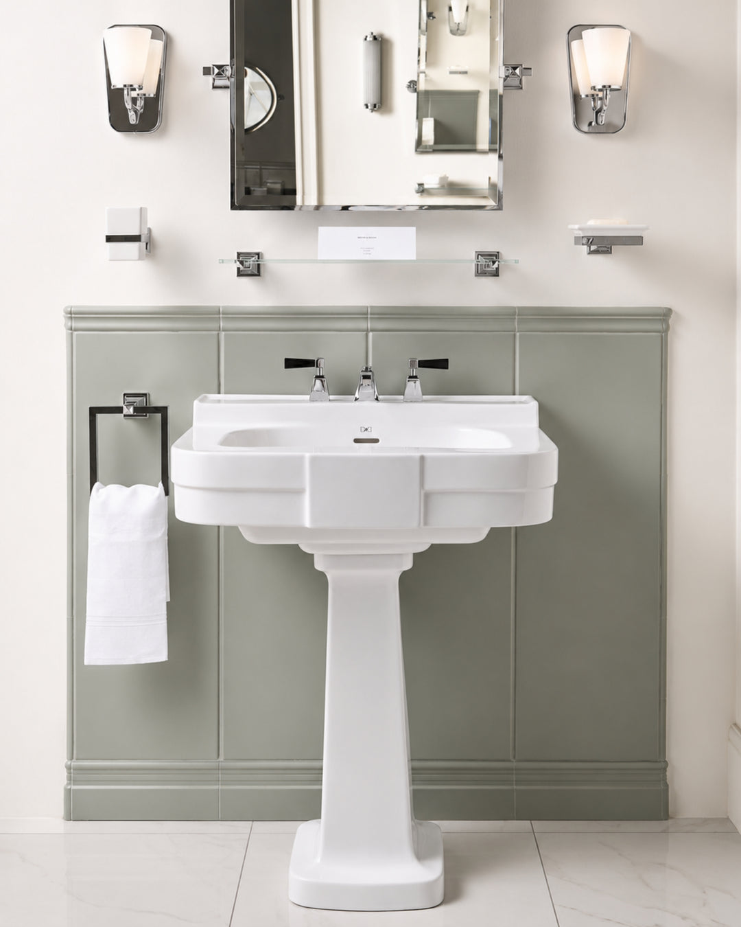 Lambris vægpanel i Støvet salvie, blank finish – Devon&Devon