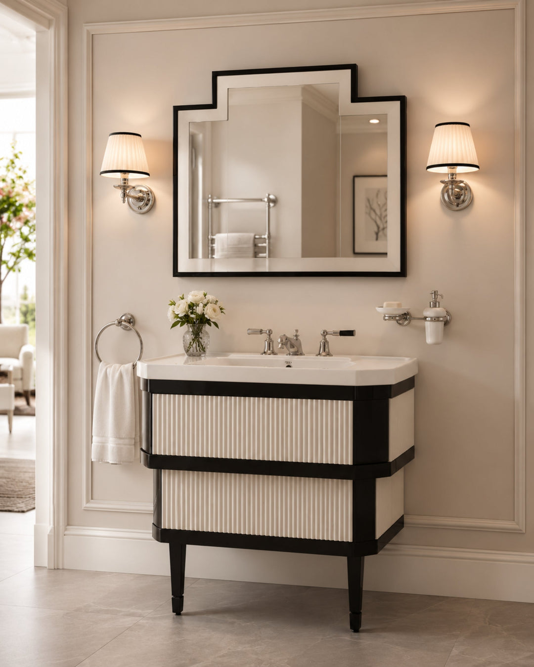 Metropolitan Ceramic vaskemøbel med keramikplade og integreret vask fra Devon&Devon