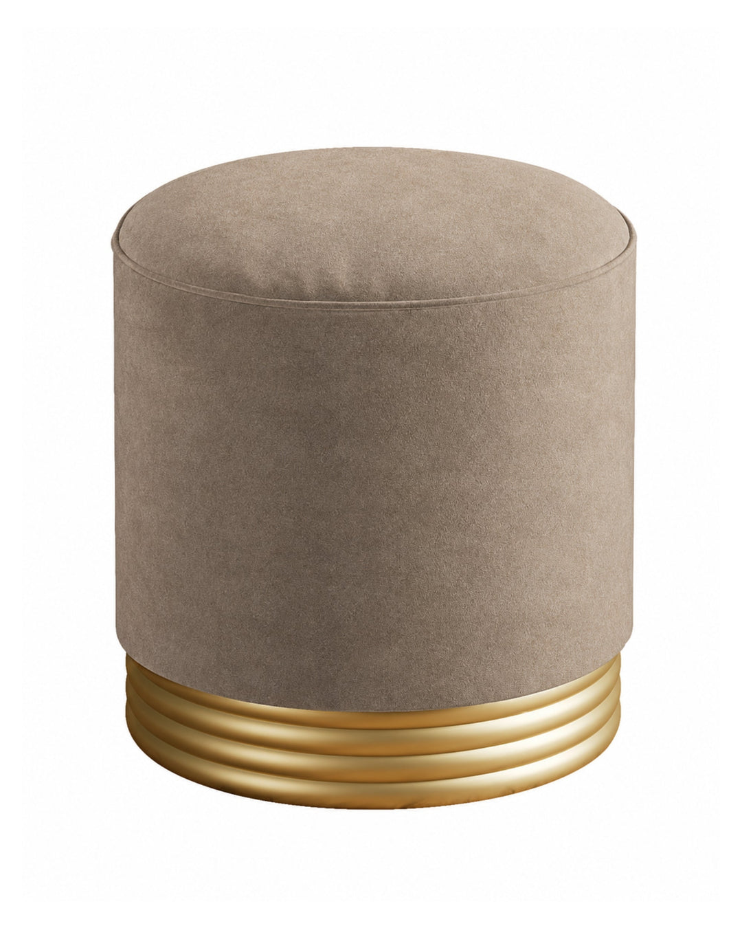 Zelda pouf i Champagne velour med metalsokkel fra Devon&Devon