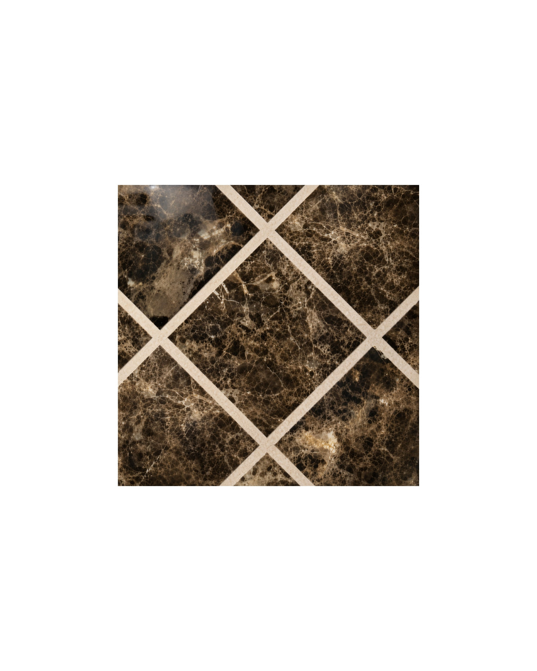 Prestige 1 marmorflise i Emperador Dark og Crema Marfil, 20×20 cm – Devon&Devon