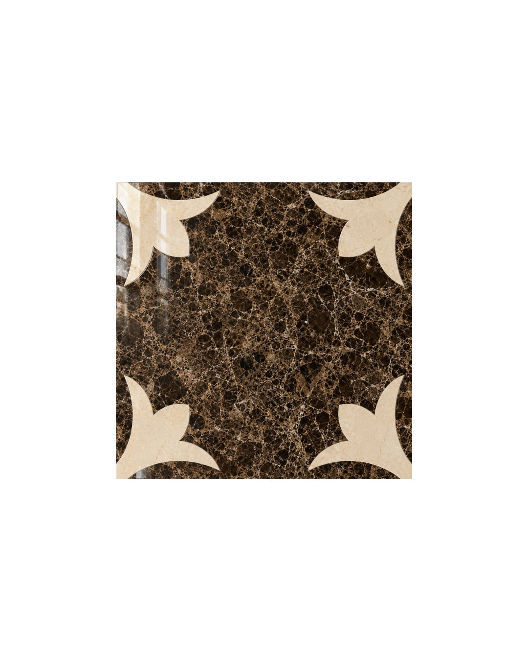 Prestige 6 marmorflise i Emperador Dark og Crema Marfil, 20×20 cm – Devon&Devon