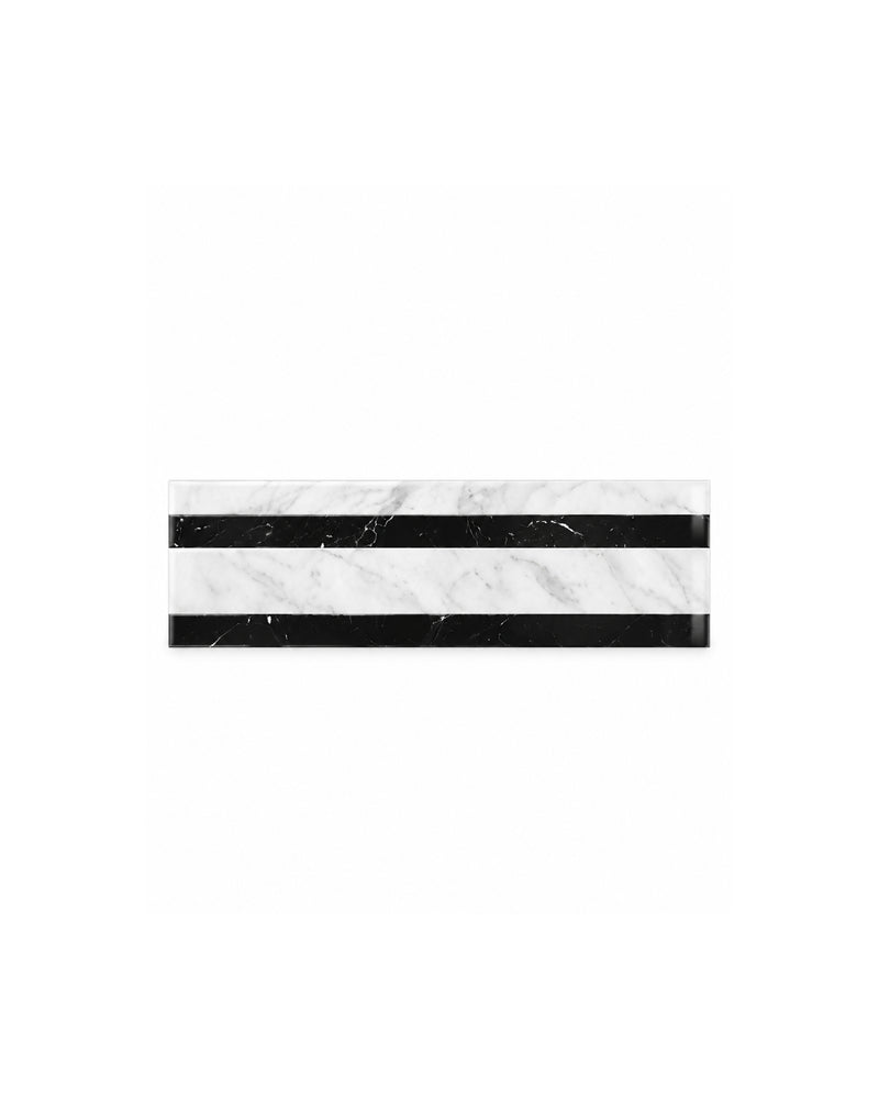 Versailles Boiserie ramme · Bianco Carrara & Nero Marquinha