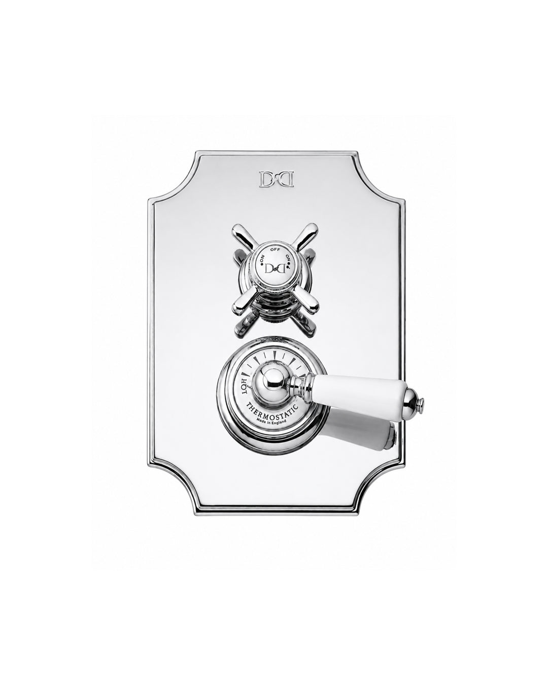 Dandy indbygget termostatblander med 2-vejs diverter – kompakt plade – Devon&Devon