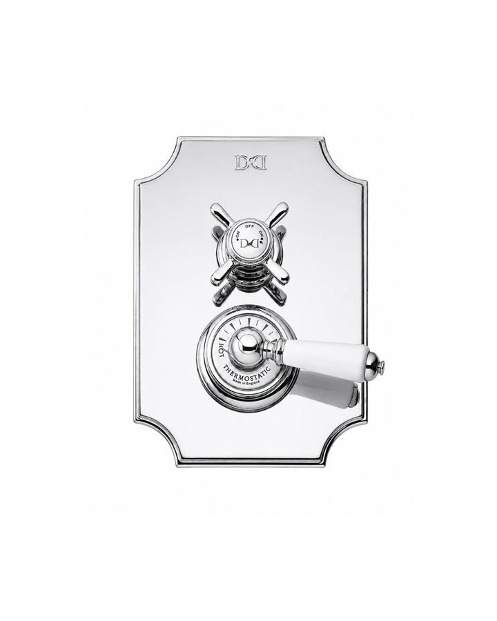 Dandy indbygget termostatblander med 2-vejs diverter – kompakt plade – Devon&Devon