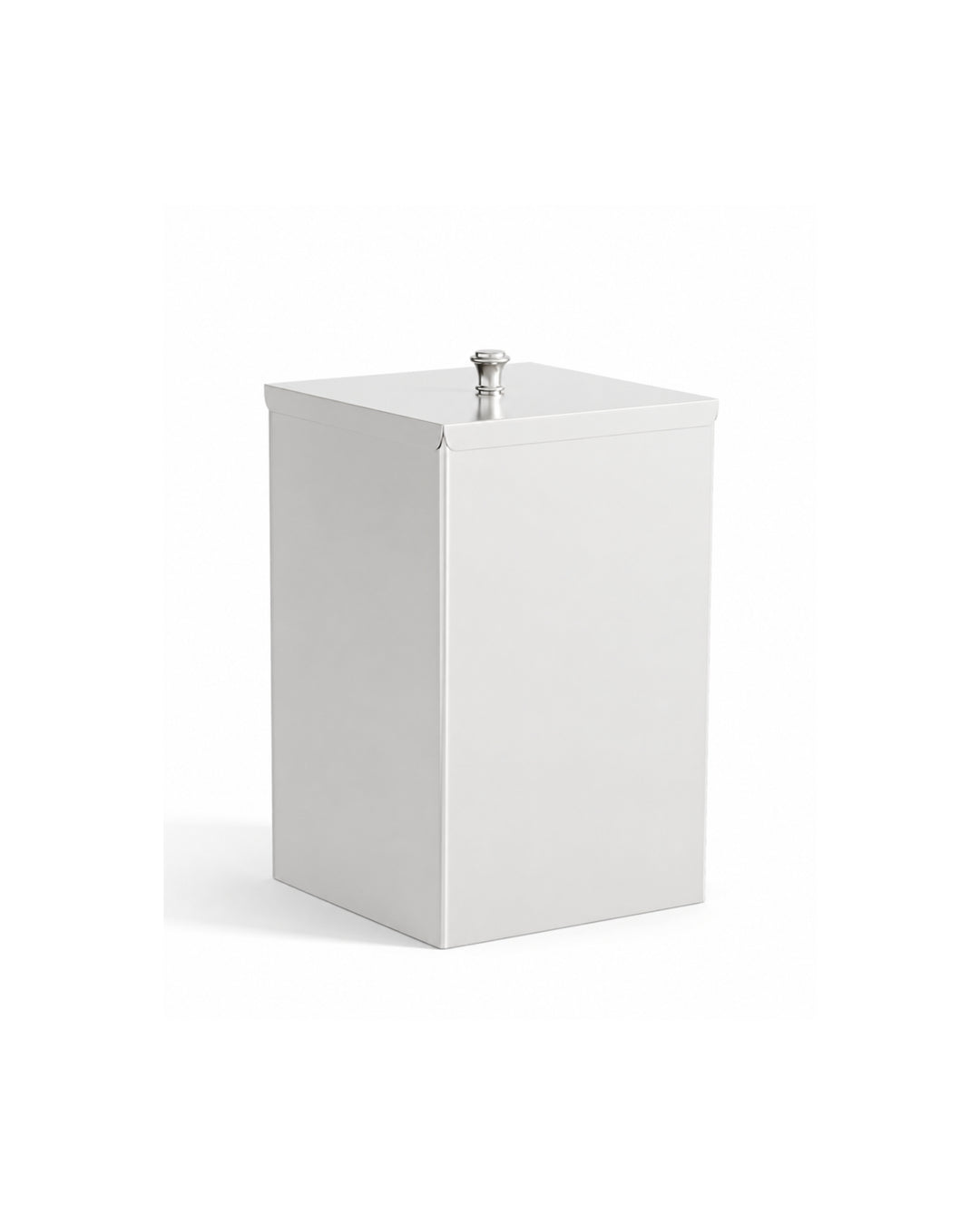 Cube affaldsspand med låg i massivt messing – Devon&Devon