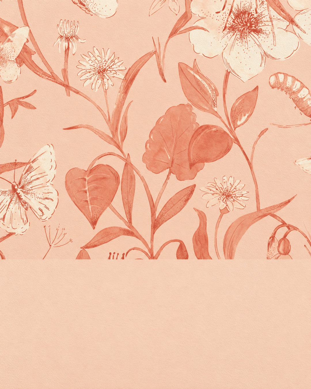 Devon&Devon Flo' tapet i rosa med boiserie-panel fra Style Office-kollektionen