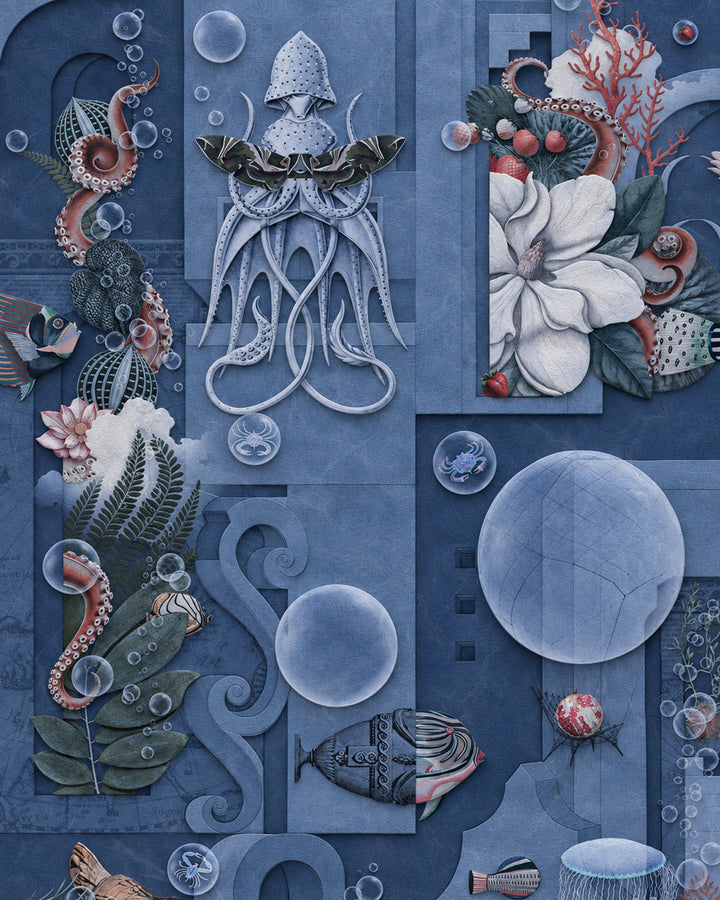Devon&Devon Garden of Dreams tapet i navy fra Marcel Wanders-kollektionen