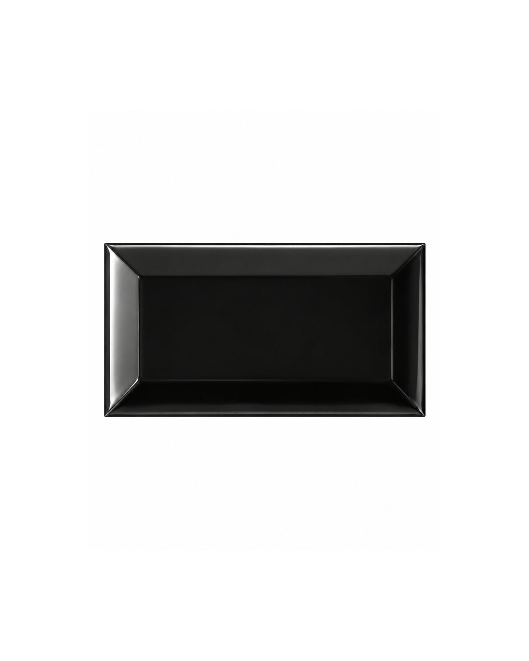 Simply diamant 7,5×15 i sort, blank keramik – Devon&Devon