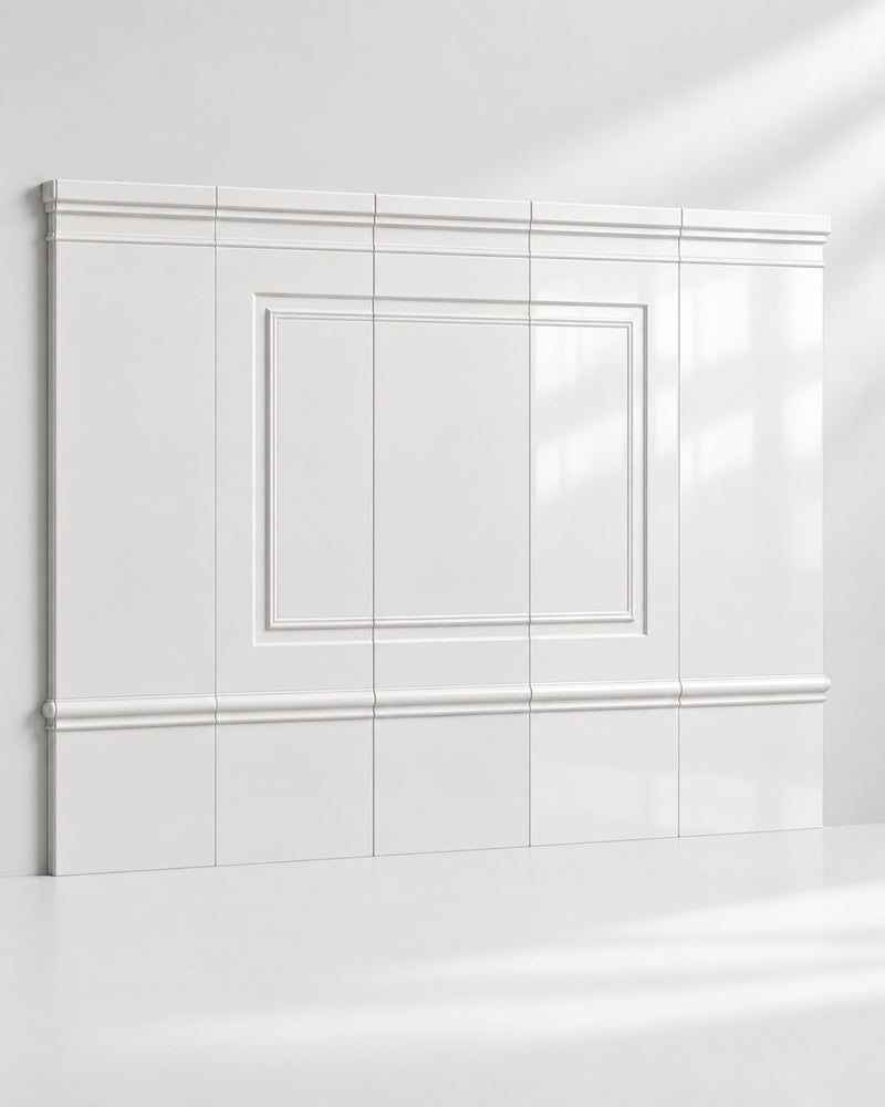 Élysées Boiserie Komposition B – Indrammet felt (komplet væg 2,0 m)