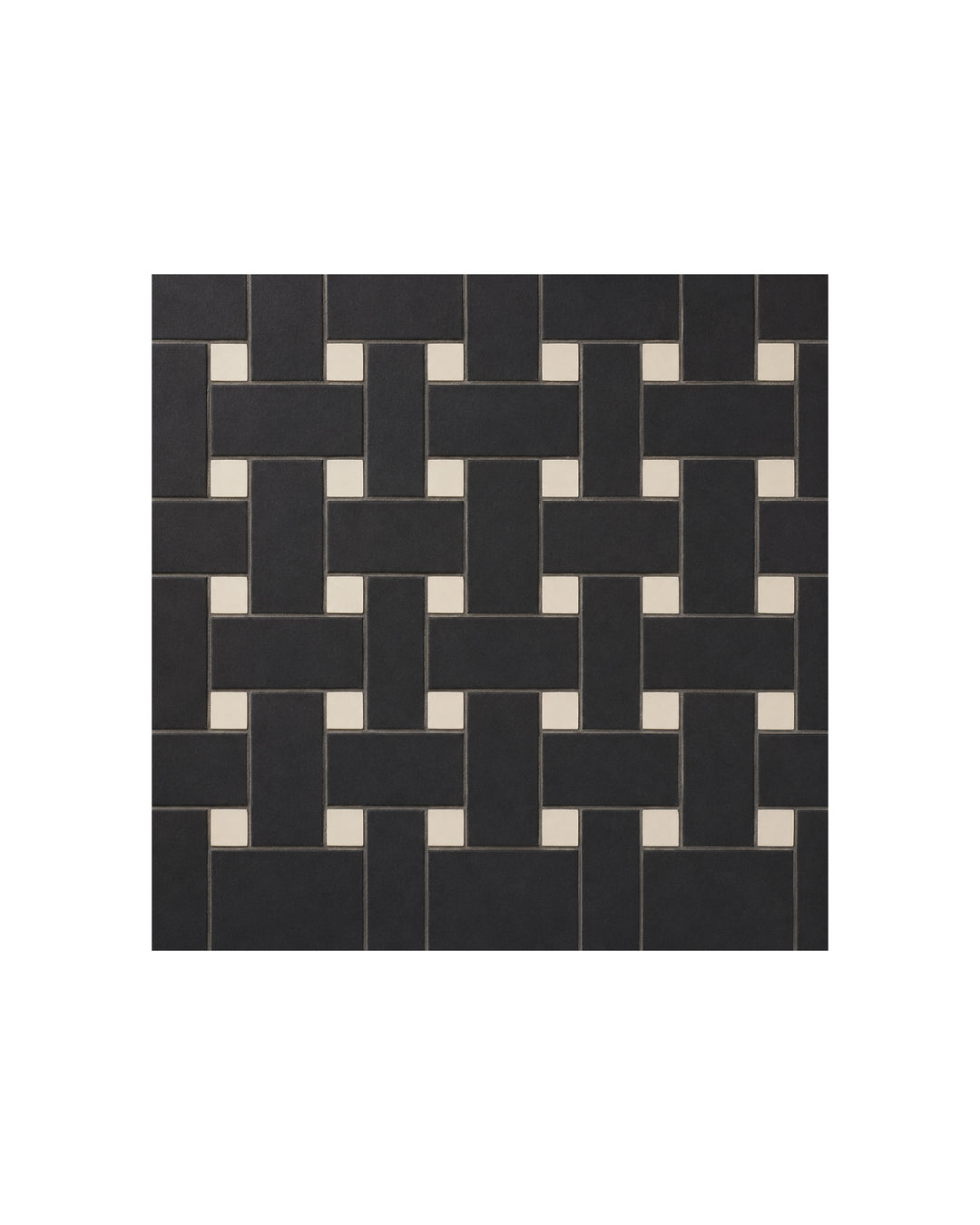 Mosaic 2×5 fletmønster i sort med hvide prikker – Devon&Devon