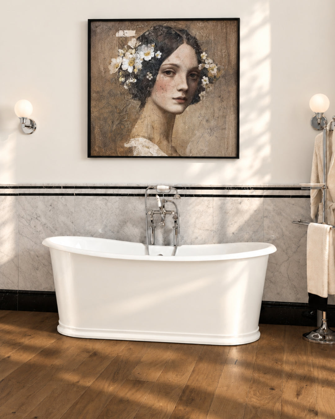 Regal Colors – fritstående badekar i støbejern med lakeret aluminium i specialfarve fra Devon&Devon