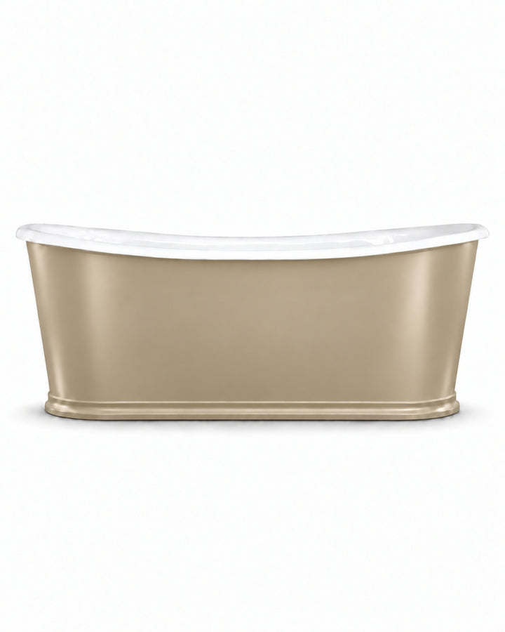 Regal Colors badekar i støbejern med lakeret aluminium i specialfarve – Devon&Devon
