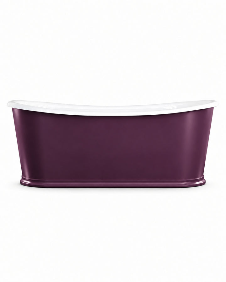Regal Colors – fritstående badekar i støbejern med lakeret aluminium i specialfarve fra Devon&Devon