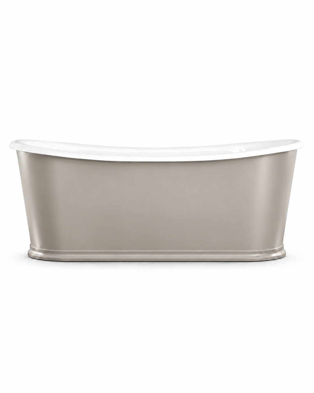 Regal Colors fritstående badekar i støbejern med lakeret aluminium i specialfarve