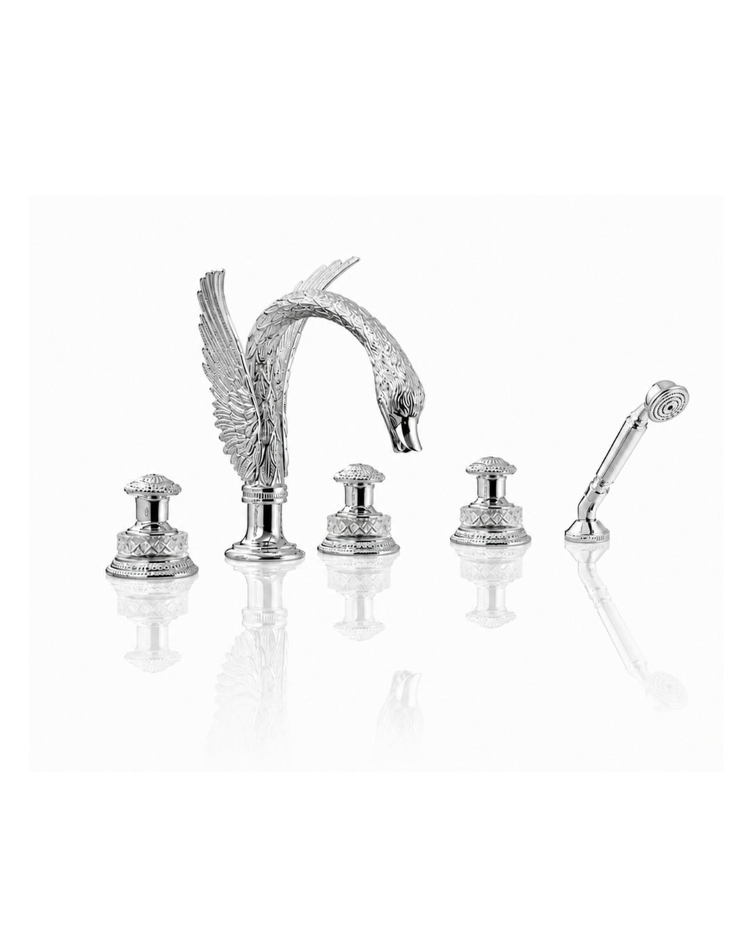 Swan 5-huls badekarsarmatur i svanehane-design – Devon&Devon | DSL Studio