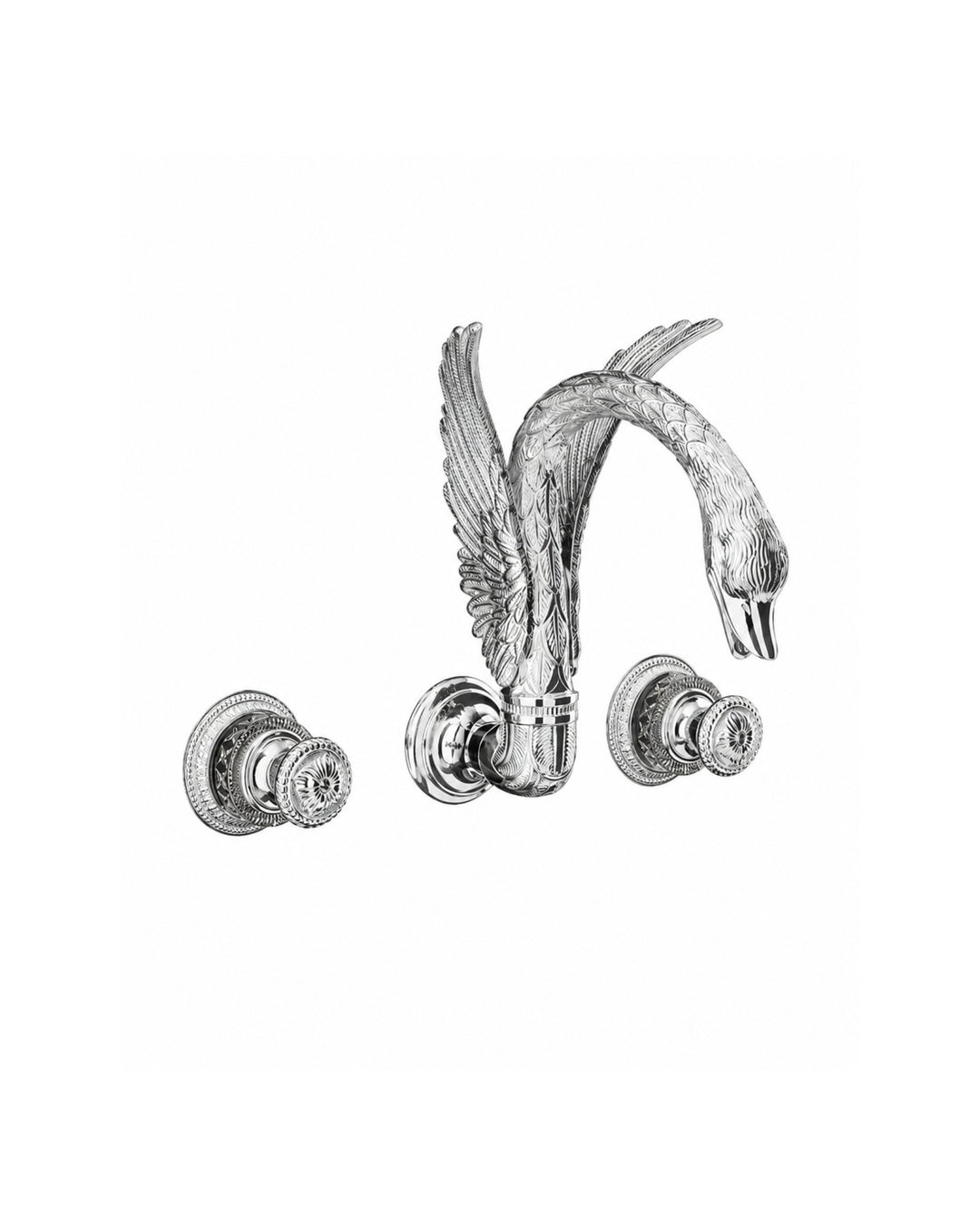 Swan vægmonteret håndvaskearmatur i svanehane-design – Devon&Devon | DSL Studio